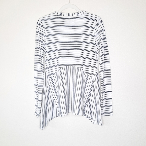 Anthropologie Maeve Black & White Eliza Baby Doll Henley Top M - Picture 4 of 7